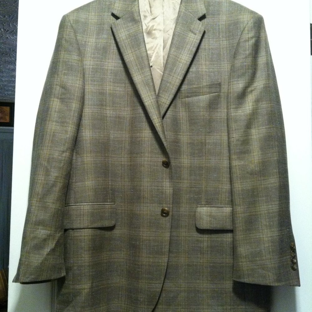 JOS.A.BANK MENS NEW 65%WOOL 24%SILK 11%LINEN SPORT COAT JACKET BLAZER SIZE: 44R